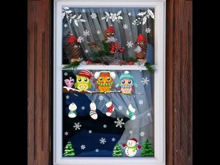 christmas window stickers.