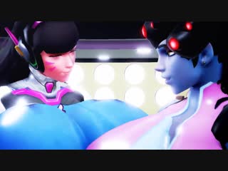 d va and widowmaker swell battle